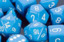 Opaque - 16mm Dice Block - Light Blue / white